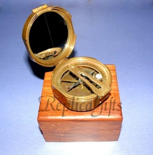 Antique Brunton Compass With Box