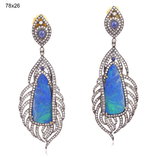 Opal Doublet Dangle Earrings