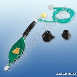 Jackson Rees Pediatric Circuit - Disposable Rubber Pediatric Circuit 1-1.5m Length Includes Rendell Baker Soucek Facemasks Angle Mount Breathing Bag & Carrying Case