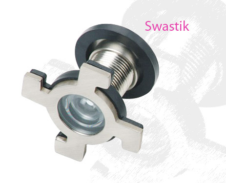 Swastik Type Brass Door Viewer