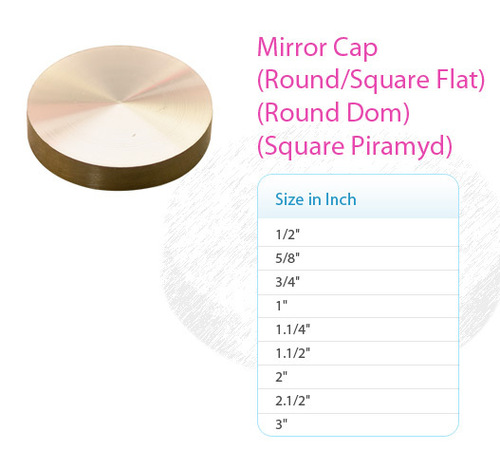 Brass Flat Mirror Cap