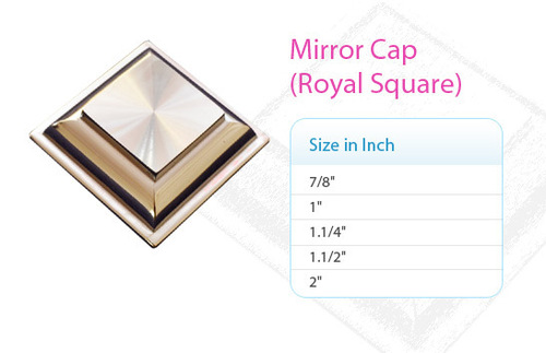 Brass Square Mirror Cap Royal