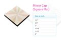 Brass Flat Square Mirror Cap