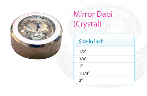 Brass Crystal Mirror Cap