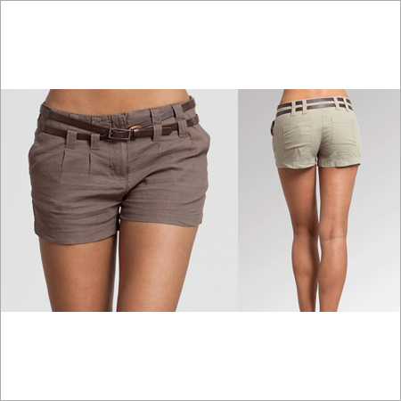 Brown And Cream Girls Summer Shorts