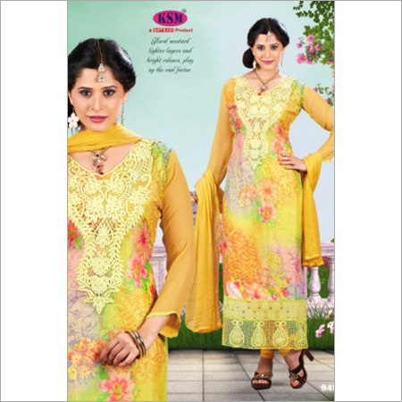 Indian Digital Yellow Salwar Suit