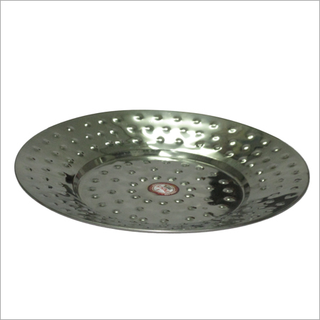 Batasa Tray - Stainless Steel, 12 Inch Diameter, 1.5 Inch Height | Durable, Lightweight, Hammered Finish, Stackable, Easy To Clean