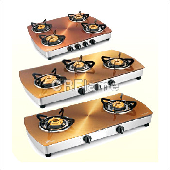 Curve Copper SS Burner - Stainless Steel, 3 or 4 Burners, Copper Color | Easy to Use, Lightweight, Eco-Friendly, Low Maintenance