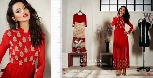 ROYAL RED LADIES KURTIS