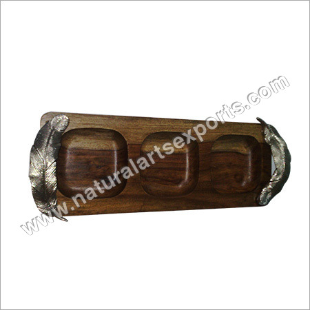 Three Section Wooden Bowls