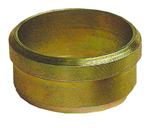 Hydraulic Single Ferrule - Brass Material Available Sizes 1/4-20 Inch Golden Color Zinc Coated Surface Treatment | Leak-Proof Connection Wear Resistance