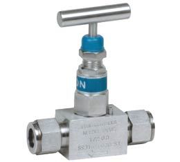 Needle Valves Screwed Bonnet Design Double Ferrule - Stainless Steel, 0.5 to 1.5 Inch Size, Blue & Silver Color | Thread Connection, Needle Structure