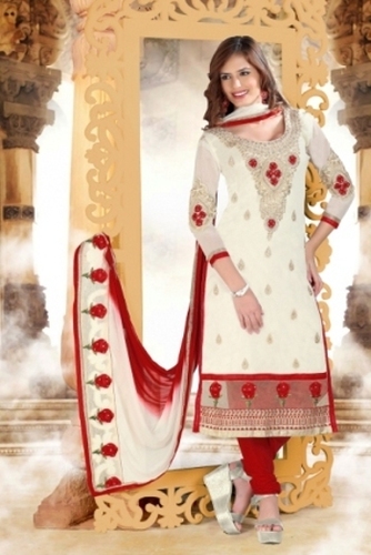 White And Red Cool Ladies Suits