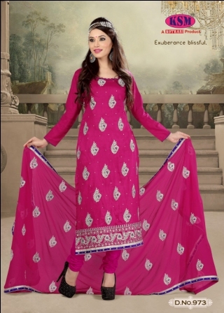 Pink Fancy Ladies Dress Material