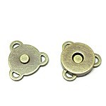 Snap Fasteners - Metal, 15mm Diameter, Bronze, Magnetic | Durable, Easy Use, Reliable, Strong Hold, Versatile, Antique Finish