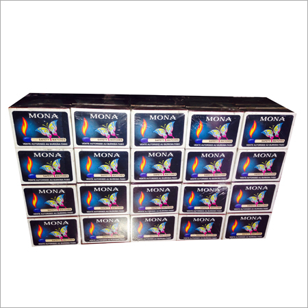 Mona Safety Match Box - Wood, 10x10 cm, Black | Strong Splints, Slow Burning, Steady Flame, High Durability