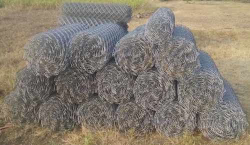 green chain link fence