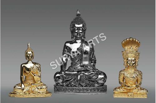 Gold Plated Radha Krishna Statues