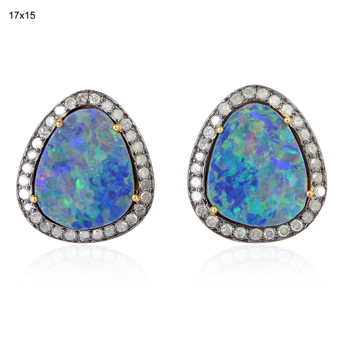 Opal Doublet Stud Earrings.