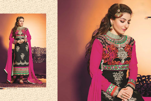 Modish New Multicolor Embroidery Unstitched Salwar Kameez