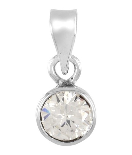 White Zircon - Certified American Diamond Pendant