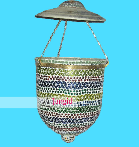 Metal Traditional Designer Handcrafted Hanging Glass Lamps