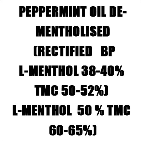 Peppermint Oil De Mentholised