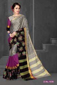 Cotton Silk Weaving Saree - 5.5 Mtr Length, Multicolour | Bollywood Style, Elegant Ethnic Wear For Parties And Weddings