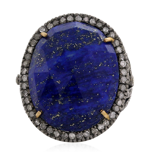 Lapis Gemstone Cocktail Ring
