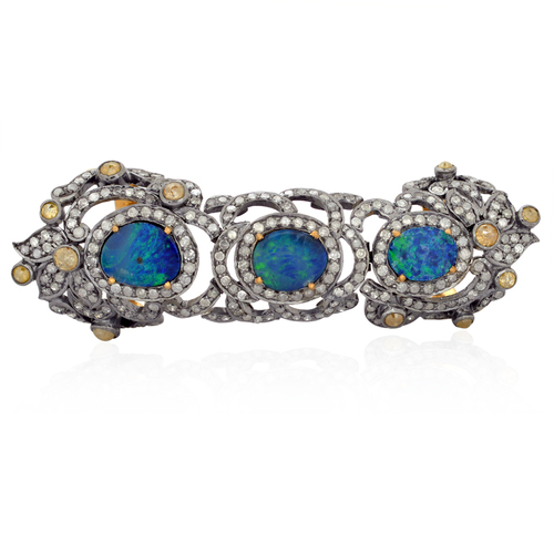 Opal Doublet Knuckle Ring