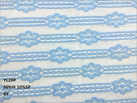 High Quality Striped Flower Nylon Stretch Lace