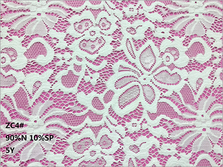 Floral Jacquard Nylon Stretch Lace