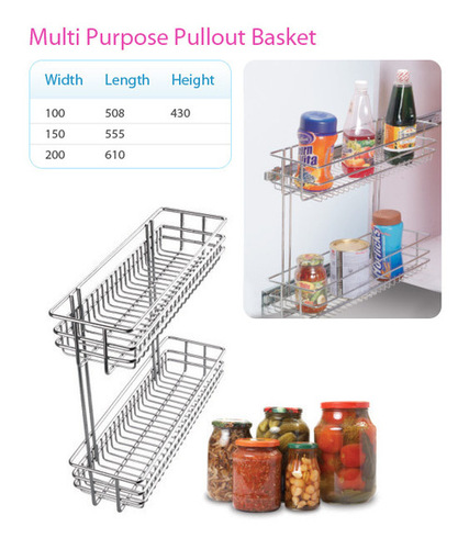 SS Multi Purpose Pullout Basket