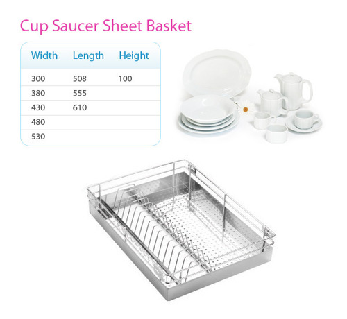 SS Cup Saucer Sheet Basket