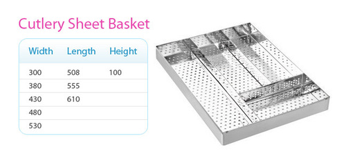SS Cutlery Sheet Basket