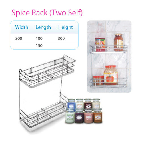 SS Kitchen Two Shelf Rack