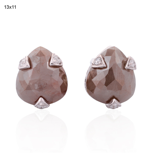 18k Gold Diamond Stud Earrings