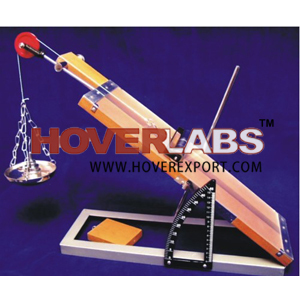 Inclined Plane Wood & Metal - Metal Base, 0-45Â° Angle, Centimeter Height Scale, Physics Education Tool