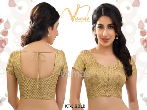 Brocade Front Open Blouse
