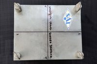 Pot Ptfe Bearing - Chrome Steel, 630x320x56mm, Grey | Double Row Linear Bearing, Grease Lubrication, Ergonomic Design, Long Service Life