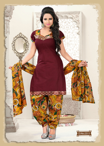 Designer Patiala Cotton Suits