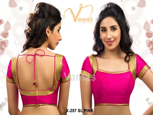 Dupion Silk Back Open Blouse