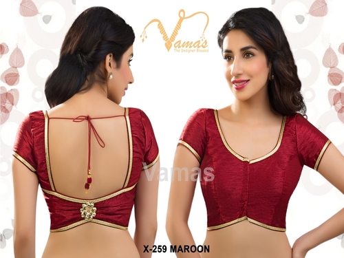 Dupion Silk Front Open Blouse