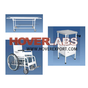 Wheel Chair - MS Steel Frame, 690x1100x940 mm, White | Cushioned Seat, Solid Rubber Tyres, Hand Brakes