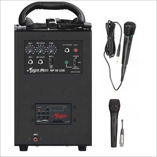Mini PA System with USB, SD Card, Wire MIC & Wire By GLOBAL TELE COMMUNICATIONS