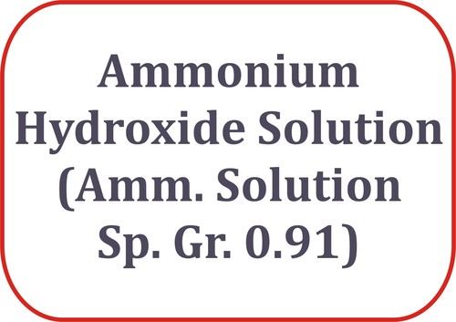 Ammonium Hydroxide Solution (Amm. Solution Sp. Gr. 0.91) 