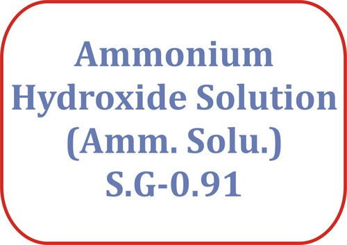 Ammonium Hydroxide Solution (Amm. Solu.) S.G-0.91