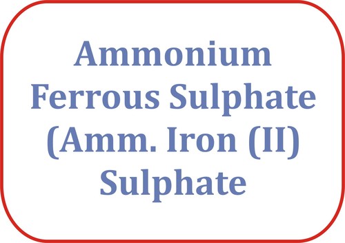 Ammonium Ferrous Sulphate (Amm. Iron (II) Sulphate