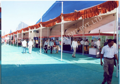 Auto Show - Fabric Steel Modular Design, Variable Size Blue, Weather Protection, Fire Rated Class A, Wind Resistant 100 kmph