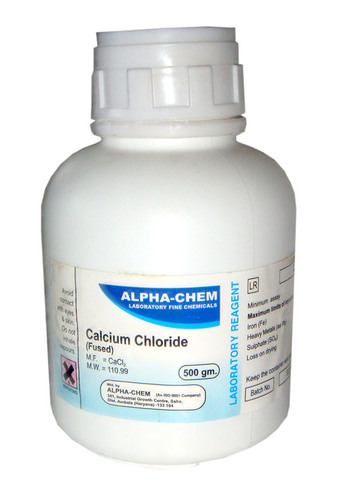 Calcium Chloride (Fused) - Calcium Chloride, 500gm, LR Grade | High Purity, Fast Dissolving, Effective De-Icing